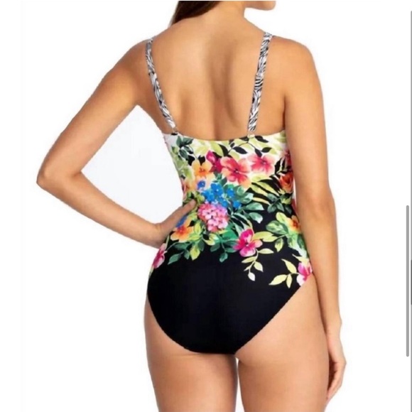 JOHNNY WAS Fay Boho Floral Ruched One Piece Swimsuit NEW Size 2X - Picture 6 of 14